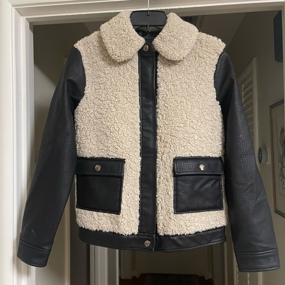 Peter Som Collective Sherpa Faux Leather Jacket - Picture 3 of 16